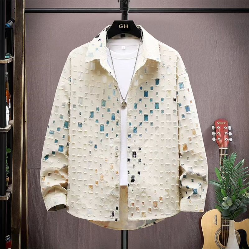 Distressed Colorful Checkerboard Coat