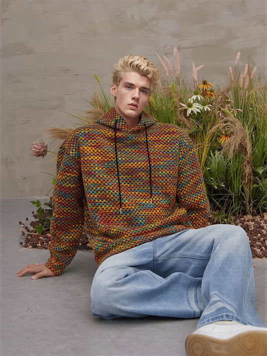 Colorful Knitted Hoodie