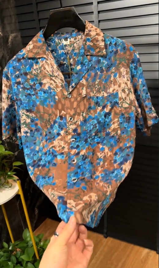 Affordable Luxury Watercolor Print Shirt