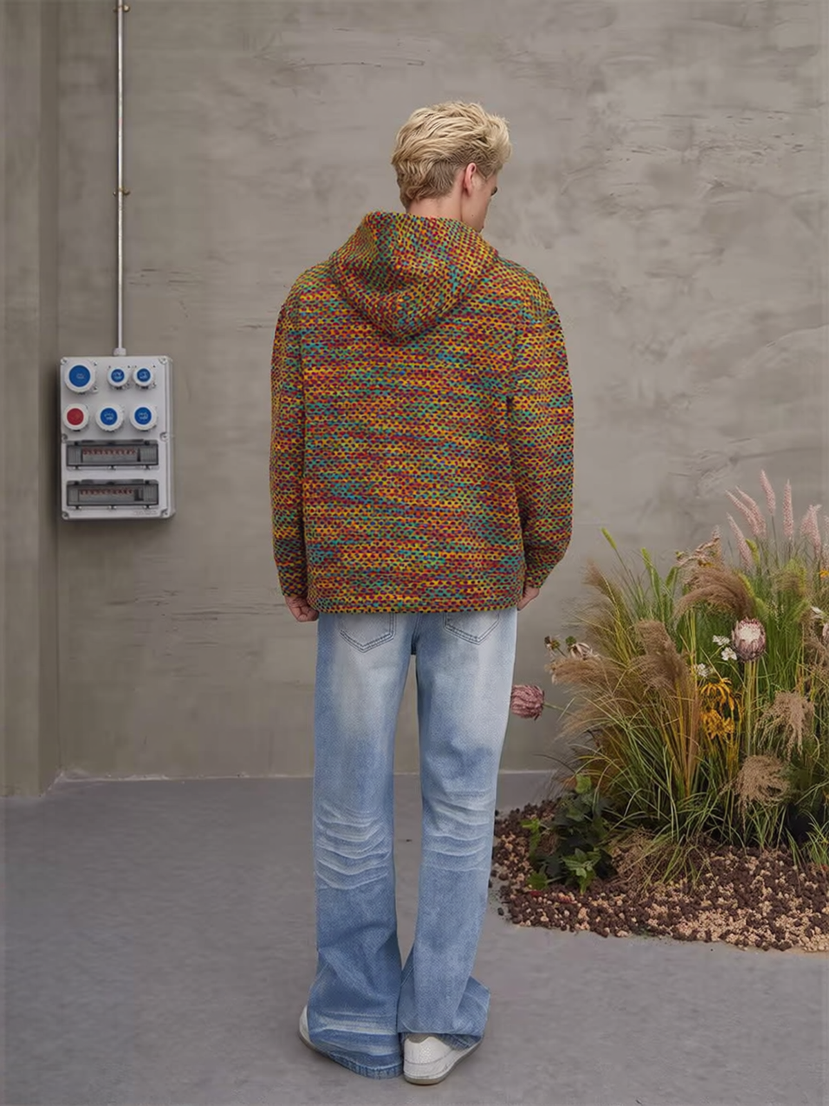 Colorful Knitted Hoodie