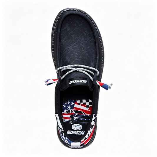 Men's Wally Funk NASCAR Merica Slip-On Shoes