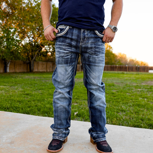 Men’s Straight Fit Blue Jean-049