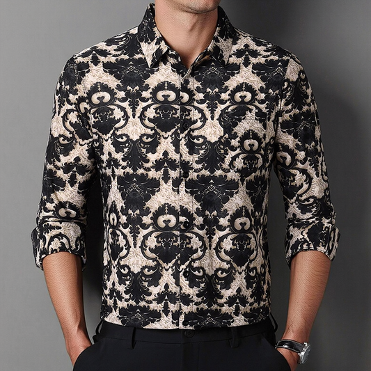 Men's Printed Long-Sleeve Shirt