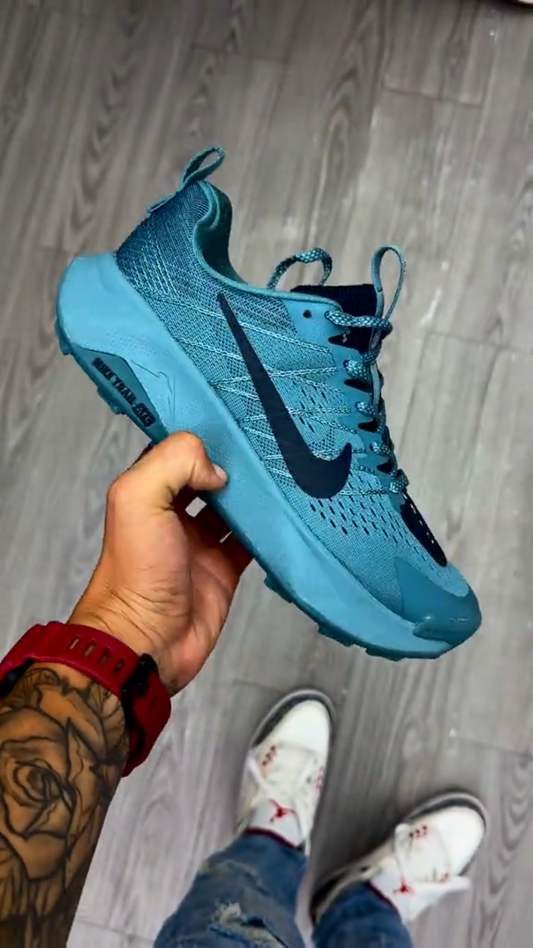 Teal Platform Stretch Sneakers